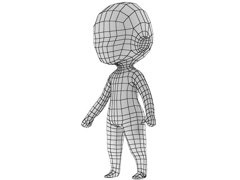 Chibi Base Mesh 3D